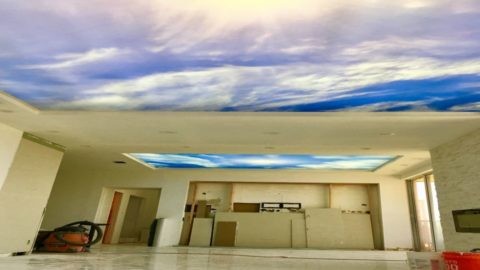 ceiling replacement Miami, Stretch ceiling for retail